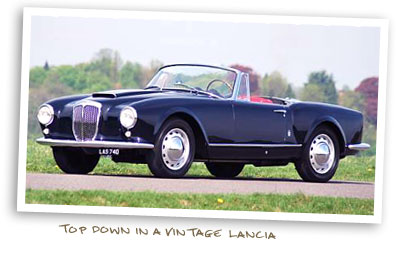 Top Down in a Vintage Lancia
